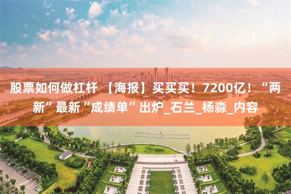 股票如何做杠杆 【海报】买买买！7200亿！“两新”最新“成绩单”出炉_石兰_杨淼_内容