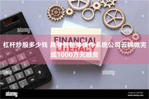 杠杆炒股多少钱 具身智能体操作系统公司云锦微完成1000万元融资