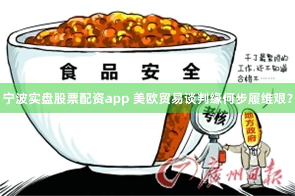 宁波实盘股票配资app 美欧贸易谈判缘何步履维艰？
