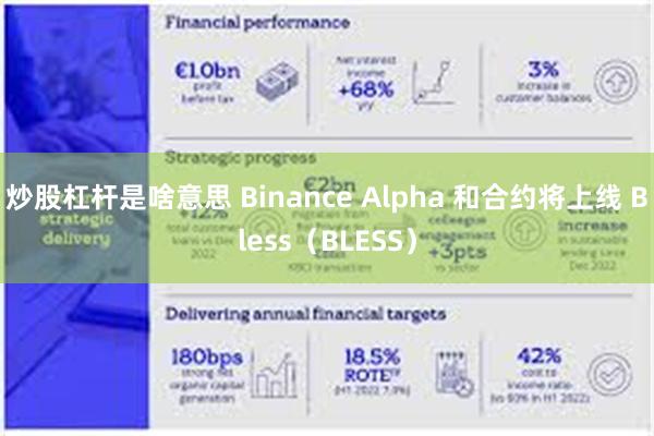 炒股杠杆是啥意思 Binance Alpha 和合约将上线 Bless(BLESS)