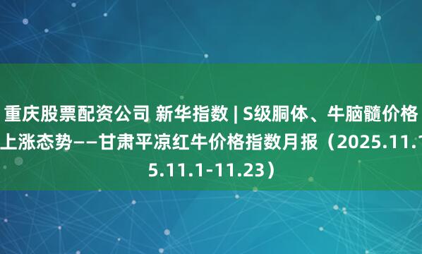 重庆股票配资公司 新华指数 | S级胴体、牛脑髓价格指数呈现上涨态势——甘肃平凉红牛价格指数月报（2025.11.1-11.23）