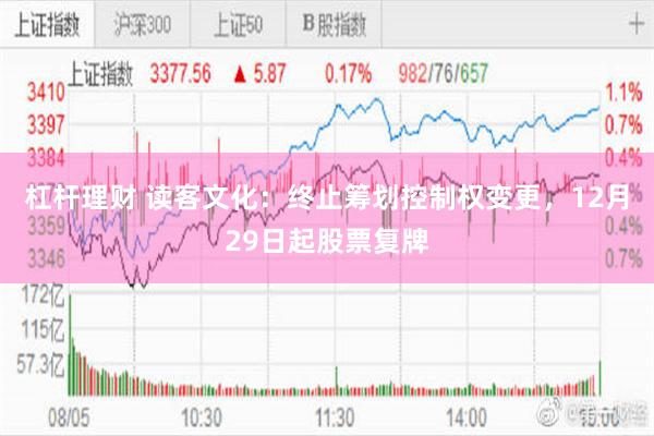 杠杆理财 读客文化：终止筹划控制权变更，12月29日起股票复牌